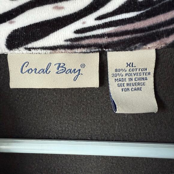 Black Velour Zebra Trim Jacket Women's XL Mobwife Glam Y2K Pockets Full Zip SEE - Picture 9 of 10